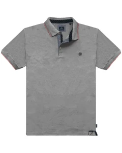 Duża męska koszulka polo Double Urban Outfitters PS-3079 szara