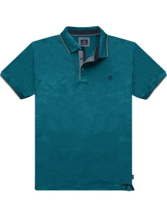 Duża męska koszulka polo Double Urban Outfitters PS-3079 turkusowa