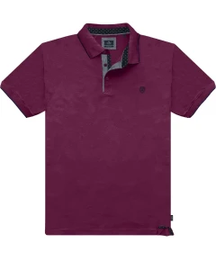 Duża męska koszulka polo Double Urban Outfitters PS-3079 fioletowa