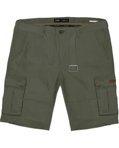 Duże męskie spodenki cargo bojówki z paskiem Double Urban Outfitters MSHO-7029 khaki