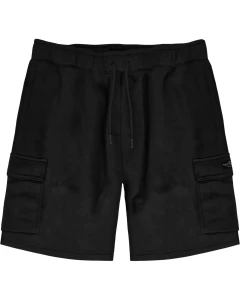 Duże męskie spodenki dresowe szorty z kieszeniami Double Urban Outfitters MS-6032 czarne