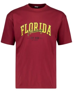 Duży męski t-shirt koszulka z nadrukiem Florida Adamo 131613-590 czerwona