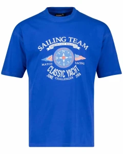 Duży męski t-shirt koszulka z nadrukiem Adamo 131611-340 niebieska