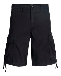 Duże męskie spodenki bojówki szorty cargo Jack & Jones 12294296 czarne