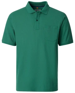 Duża męska koszulka polo z kołnierzykiem gładka Redmond 960-625 ciemnozielona