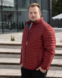Duża męska kurtka całoroczna lekka Redpoint Walker bordowa
