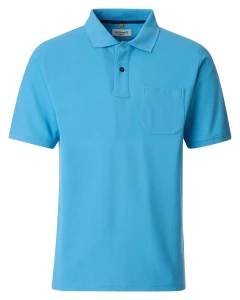 Duża męska koszulka polo z kołnierzykiem gładka Redmond 960-115 błękitno-turkusowa