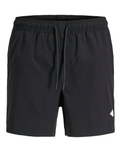 Duże męskie spodenki kąpielowe gładkie szorty plażowe Jack & Jones 12297959 czarne