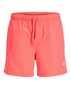 Duże męskie spodenki kąpielowe gładkie szorty plażowe Jack & Jones 12297959 koralowe