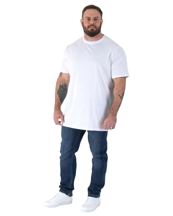 gladka biala koszulka meska plus size