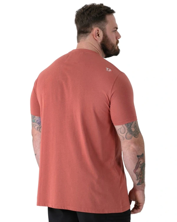 brazowa koszulka z napisami plus size