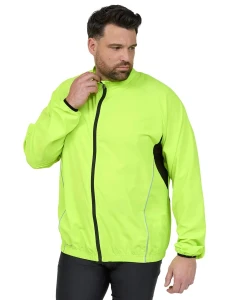 Duża sportowa lekka kurtka softshell ze stójką North 56°4 99253-0610 żółto/zielona