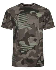 Duża męska sportowa koszulka t-shirt funkcyjny dla aktywnych Kam AP016 moro