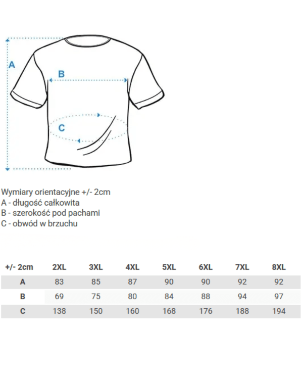 tabelka koszulka meska plus size