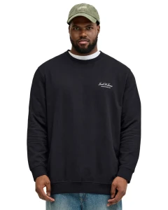 Duża męska cienka bluza wkładana przez głowę Jack & Jones 12294579 czarna