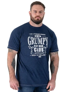 Duży męski t-shirt z nadrukiem Cooper Duke D555 granatowy