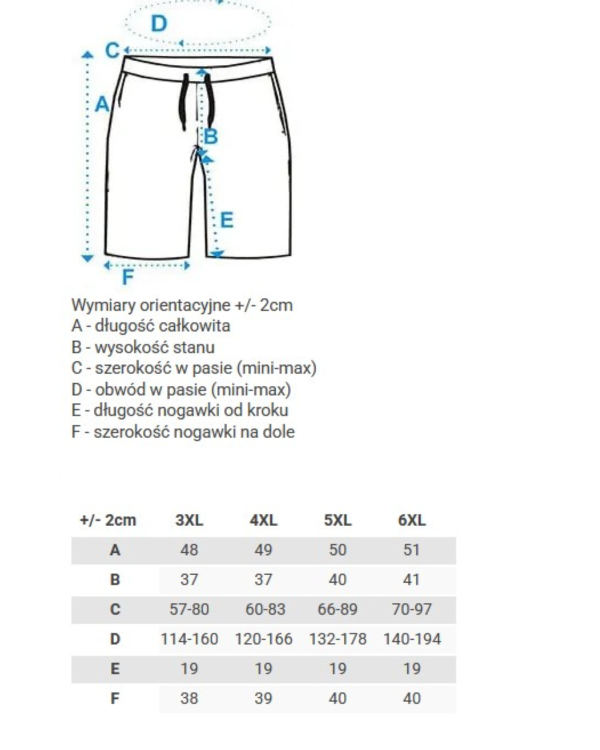meskie spodenki sportowe plus size