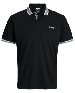 Duża męska polówka koszulka z kołnierzykiem Jack & Jones 12297145 czarna