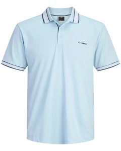 Duża męska polówka koszulka z kołnierzykiem Jack & Jones 12297145 błękitna