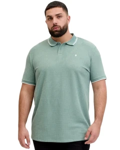 Duża męska polówka koszulka z kołnierzykiem Jack & Jones 12274980 miętowa
