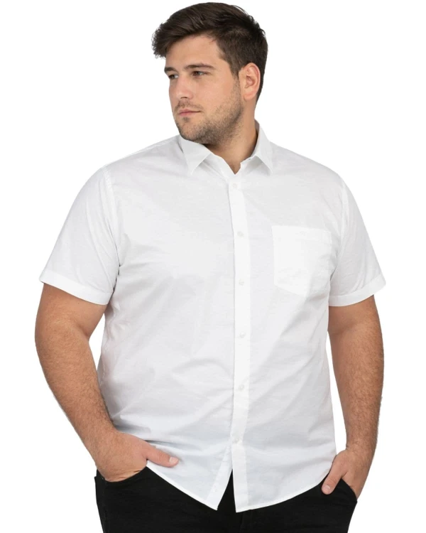 duza meska koszula krotki rekaw biala 6xl