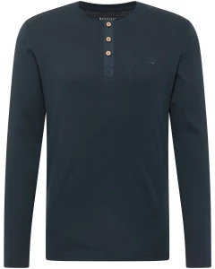 Duża męska koszulka z długim rękawem longsleeve Mustang 1014698-4135 granatowa