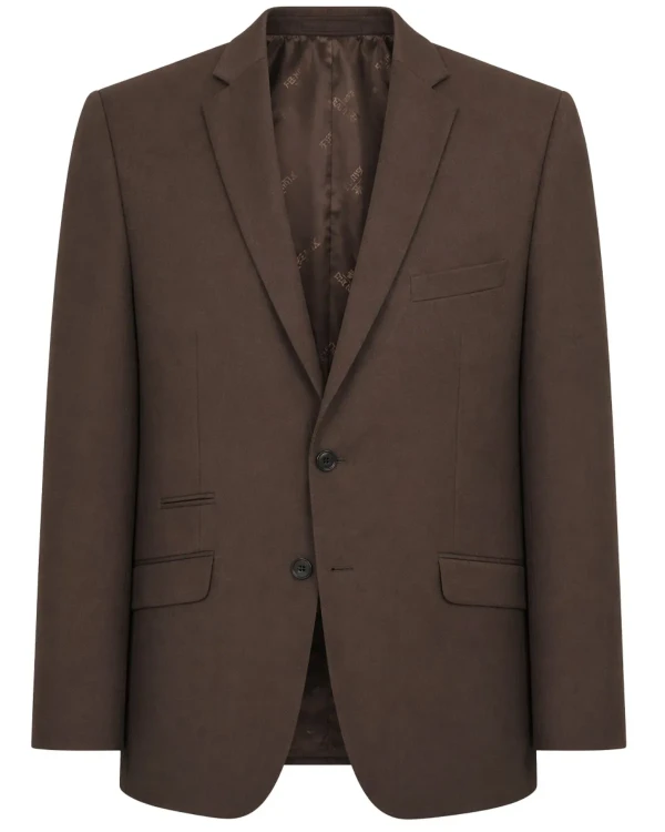 brazowa wygodna casualowa meska marynarka plus size