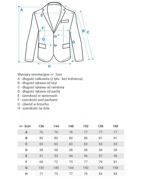 duze marynarki meskie plus size
