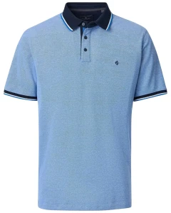 Duża męska koszulka polo z kołnierzykiem Casa Moda 126320101-145 niebieska