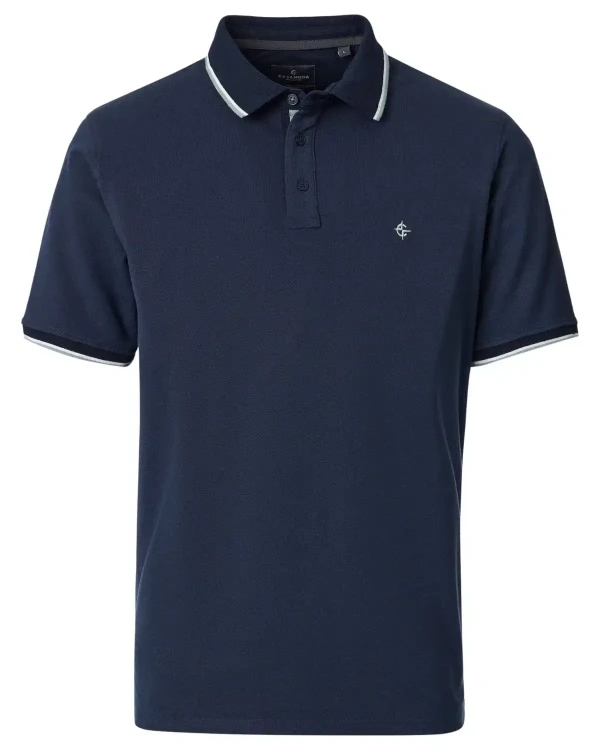 granatowa koszulka polo plus size