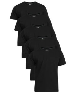 Duża męska koszulka krótki rękaw t-shirt 5-pak Duke D555 Smartly 1 czarny