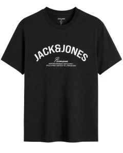 Duża męska koszulka t-shirt z napisem Jack & Jones 12302520 czarny