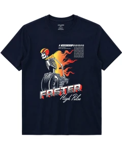 Duża męska koszulka t-shirt z nadrukiem Jack & Jones 12299640 granatowy