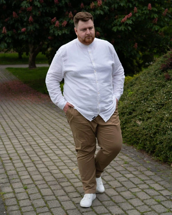 modne stylizacjie dla panow plus size