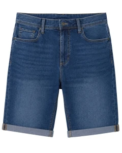 Duże męskie spodenki jeansowe Double Urban Outfitters MJS-7072 ciemnoniebieskie