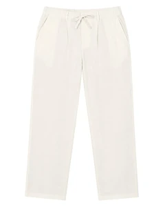 Duże męskie spodnie chinosy lniane Double Urban Outfitters CP-4104 białe