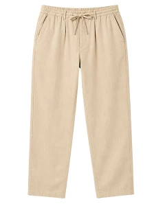 Duże męskie spodnie chinosy lniane Double Urban Outfitters CP-4104 beżowe