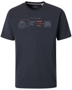 Duża męska koszulka krótki rękaw t-shirt z nadrukiem Casa Moda 126340071-108 granatowy