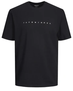 Duża męska koszulka z napisem Jack & Jones 12243625 czarna