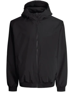 Duża męska kurtka przejściowa z kapturem Jack & Jones 12299592 czarna