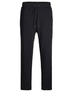 Duże męskie spodnie dresowe prosta nogawka Jack & Jones 12298638 czarne