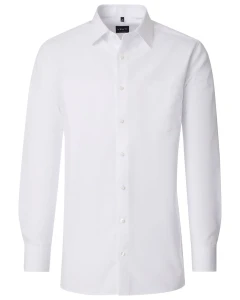 Duża męska gładka koszula z długim rękawem NON IRON Venti 002050-000 biała