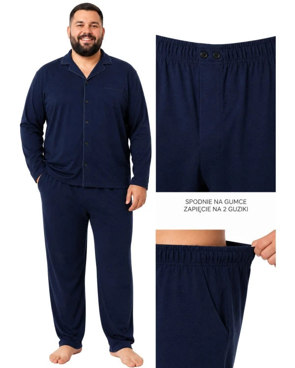 rozpinana pizama dla mezczyzn plus size