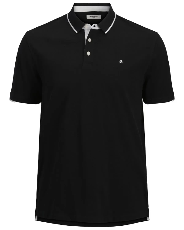 czarna koszulka polo plus size