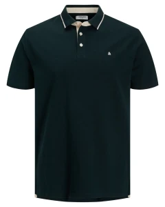 Duża męska polówka koszulka z kołnierzykiem Jack & Jones 12143859 zielona 