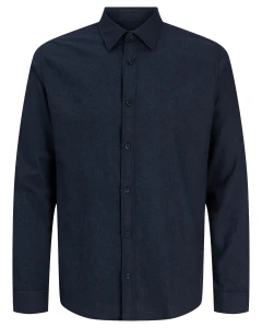 Duża męska koszula długi rękaw Jack & Jones 12299869 granatowa