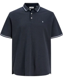 Duża męska polówka koszulka z kołnierzykiem Jack & Jones 12143859 ciemnoszara 