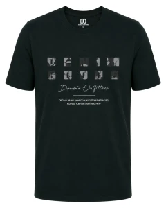 Duża męska koszulka krótki rękaw t-shirt Double Urban Outfitters TS-9131 ciemnozielony