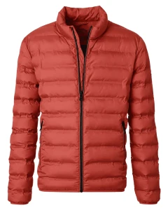 Duża męska kurtka pikowana ze stójką Redmond 105-213 ceglasta