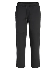 Duże męskie spodnie dresowe prosta nogawka Jack & Jones 12307493 czarne